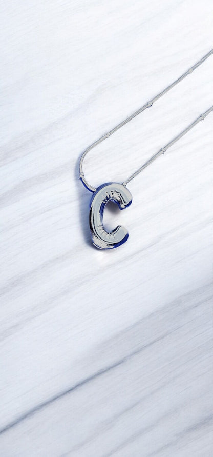Initial - Silver Ballon