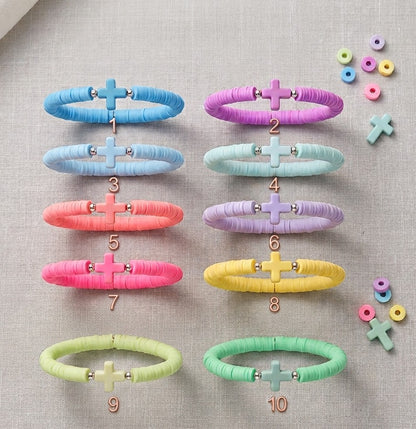 Pastel Cross Bracelets