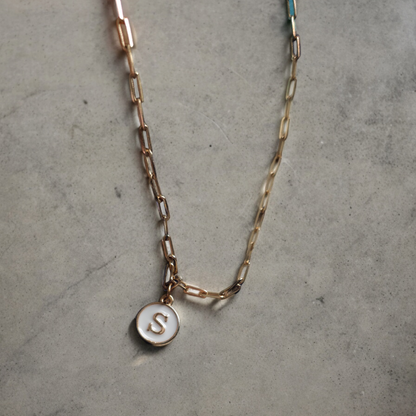 Enamel Initials - Necklace