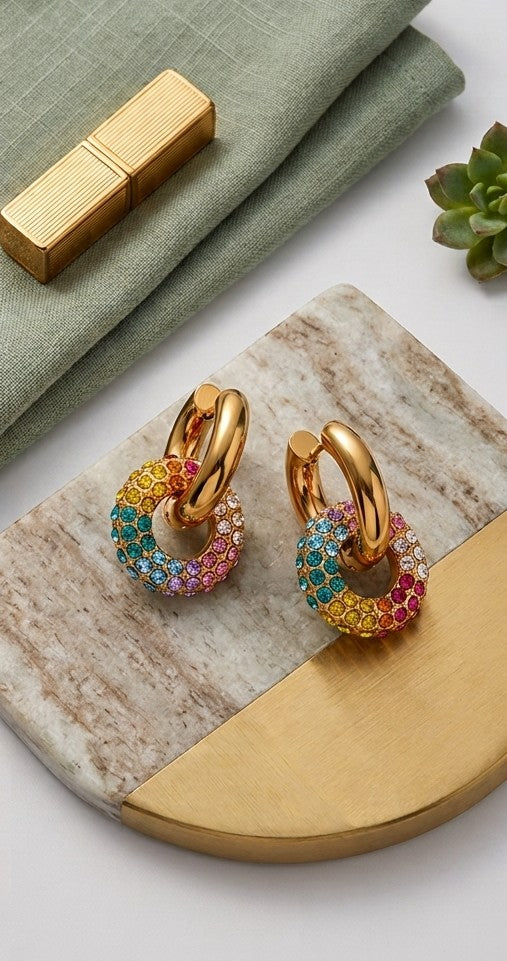 Sunset Hoop Earrings