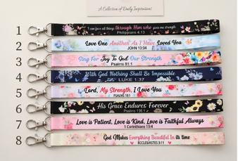 Inspirational Wristlet Keychain